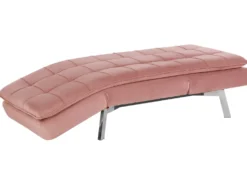 Chaiselong LOIRET Velour Lyserød