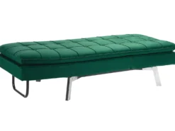 Chaiselong LOIRET Velour Smaragdgrøn