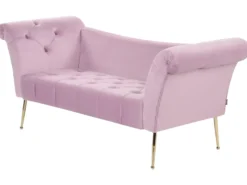 Chaiselong NANTILLY Velour Lysviolet