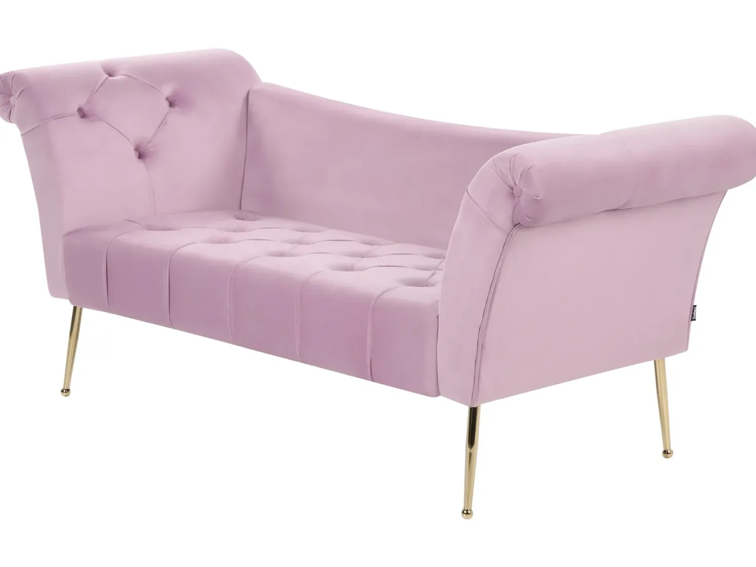 Chaiselong NANTILLY Velour Lysviolet