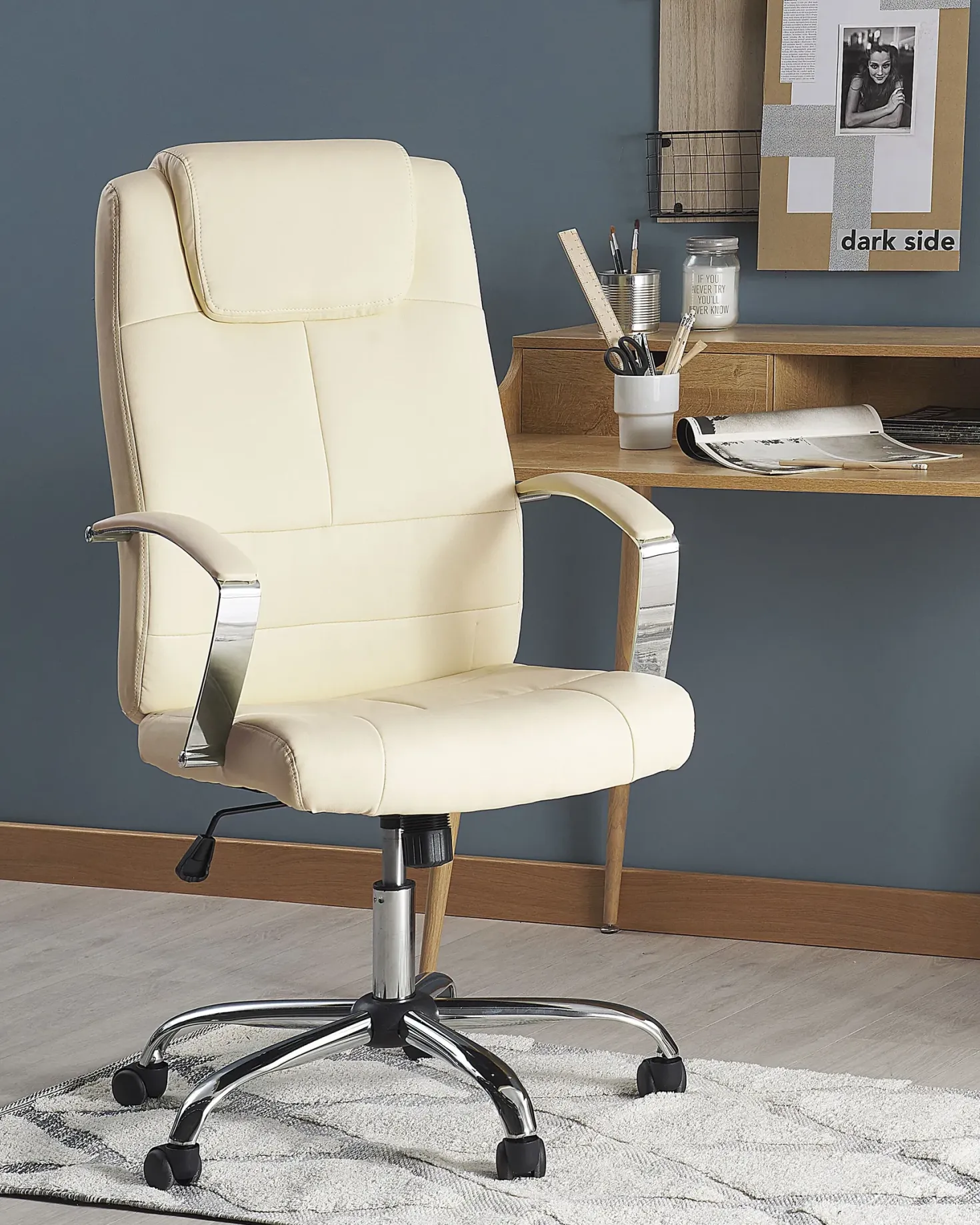 Chefstol WINNER Kunstlæder Lys Beige