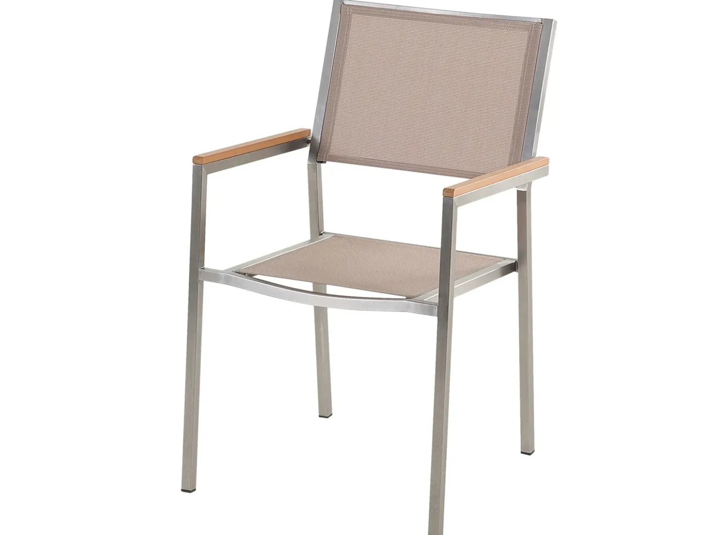COSOLETO/GROSSETO 6 personers Havemøbelsæt Hvid/beige Hærdet glas Marmor effekt