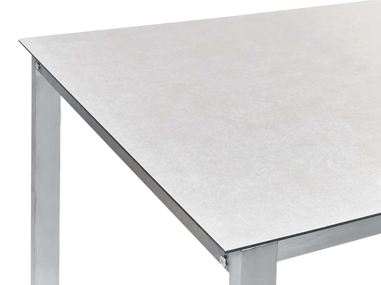 COSOLETO/GROSSETO 6 personers Havemøbelsæt Hvid/beige Hærdet glas Marmor effekt