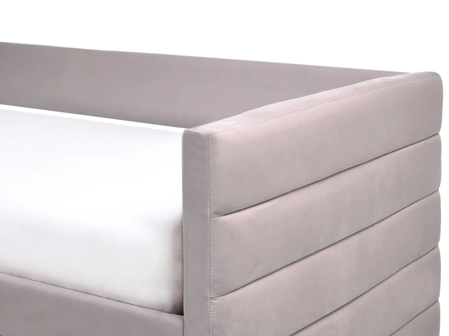 Daybed med opbevaring MARRAY Velour Lysegrå 90 x 200 cm