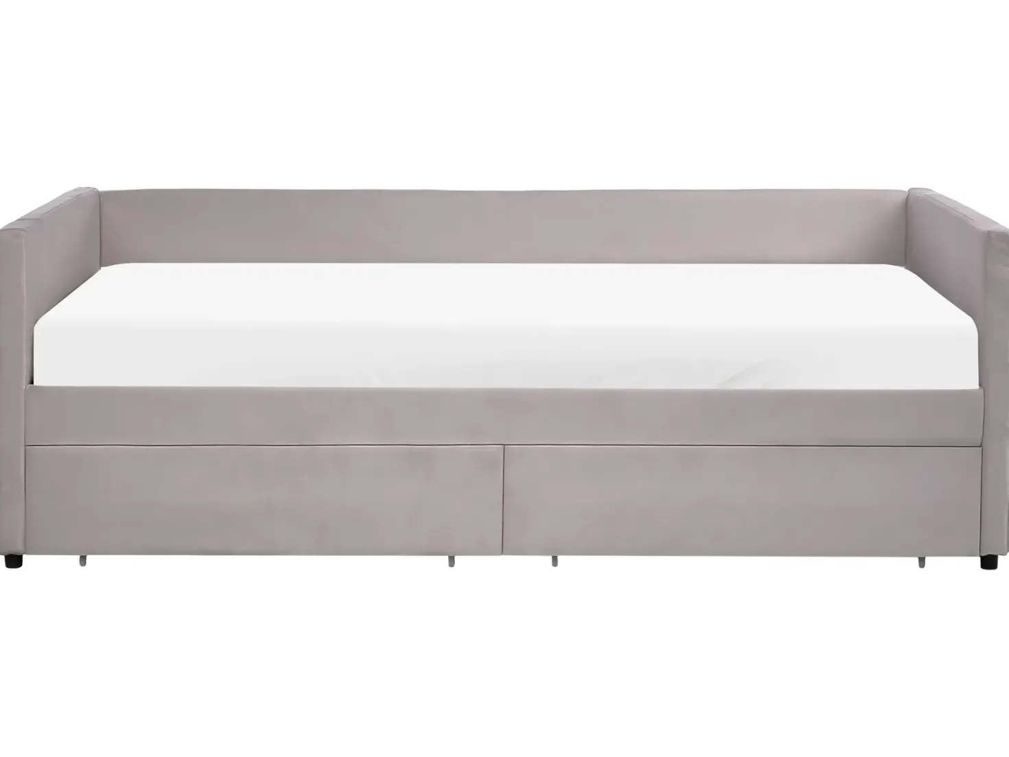 Daybed med opbevaring MARRAY Velour Lysegrå 90 x 200 cm