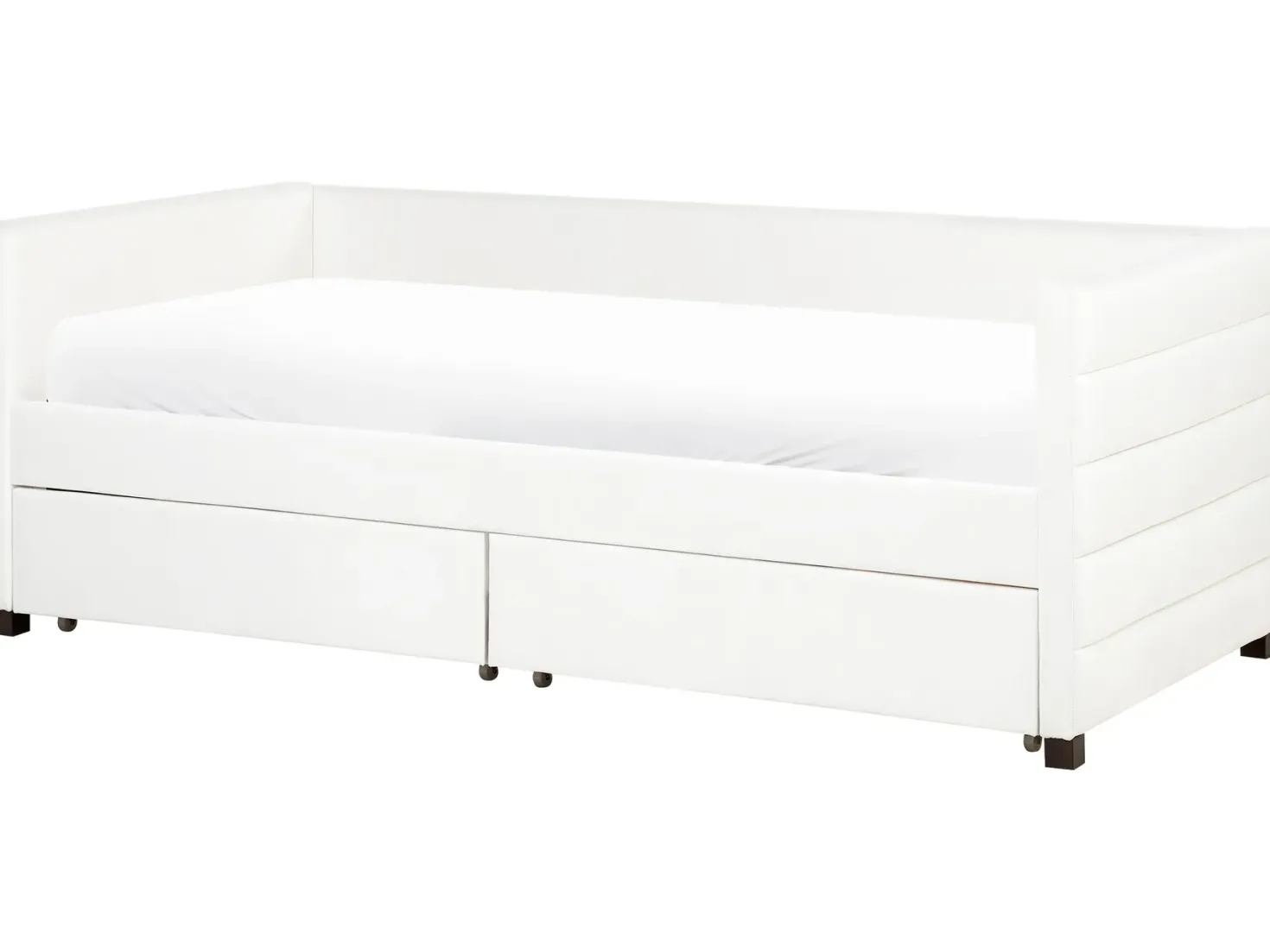 Daybed med opbevaring MARRAY Velour Cremehvid 90 x 200 cm