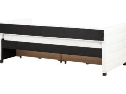 Daybed med opbevaring MARRAY Velour Cremehvid 90 x 200 cm