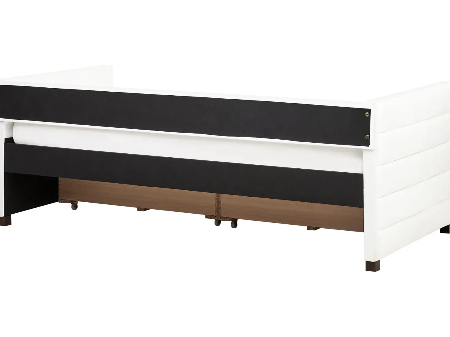 Daybed med opbevaring MARRAY Velour Cremehvid 90 x 200 cm