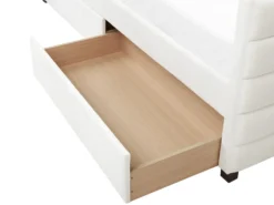 Daybed med opbevaring MARRAY Velour Cremehvid 90 x 200 cm