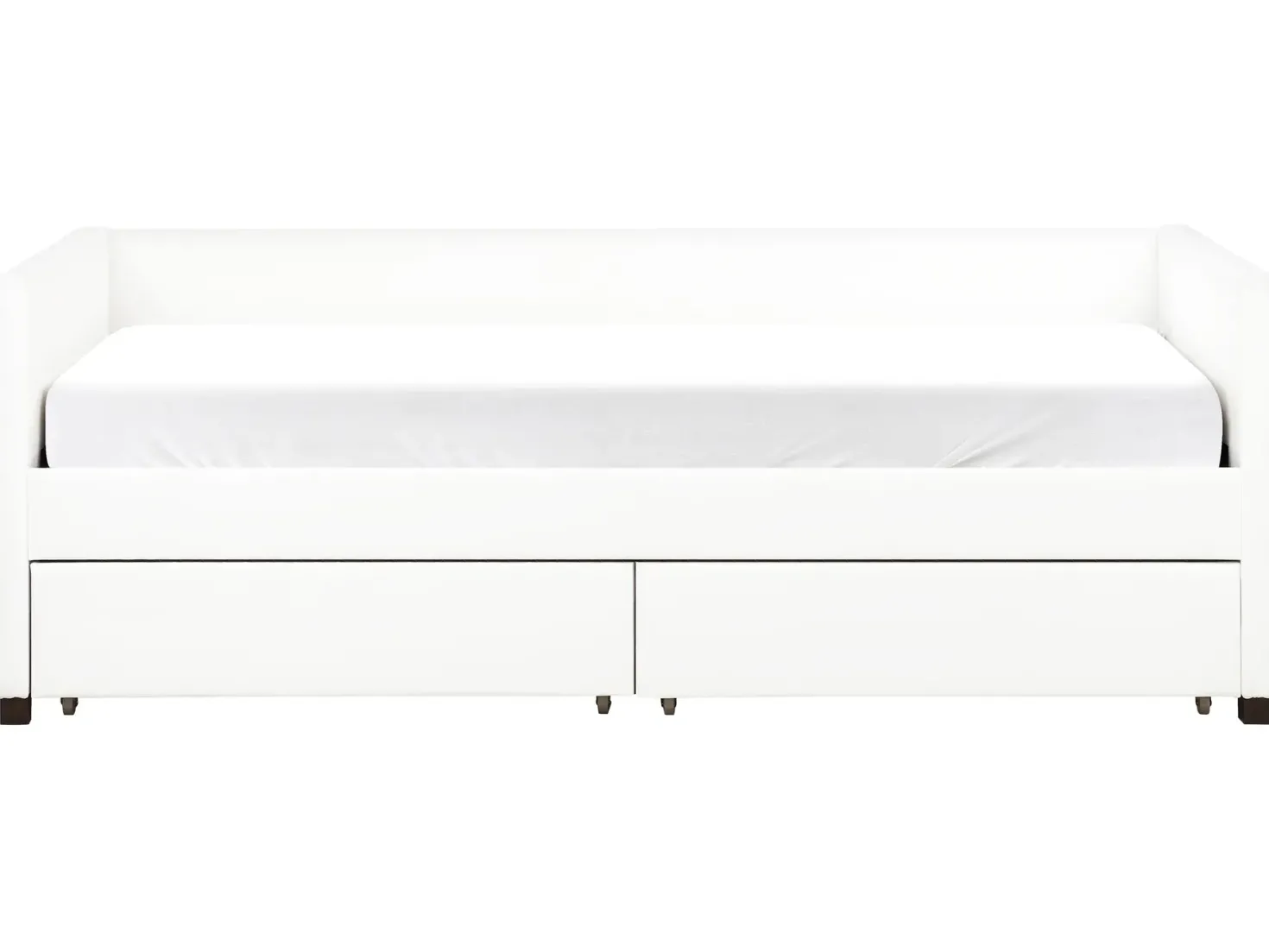Daybed med opbevaring MARRAY Velour Cremehvid 90 x 200 cm