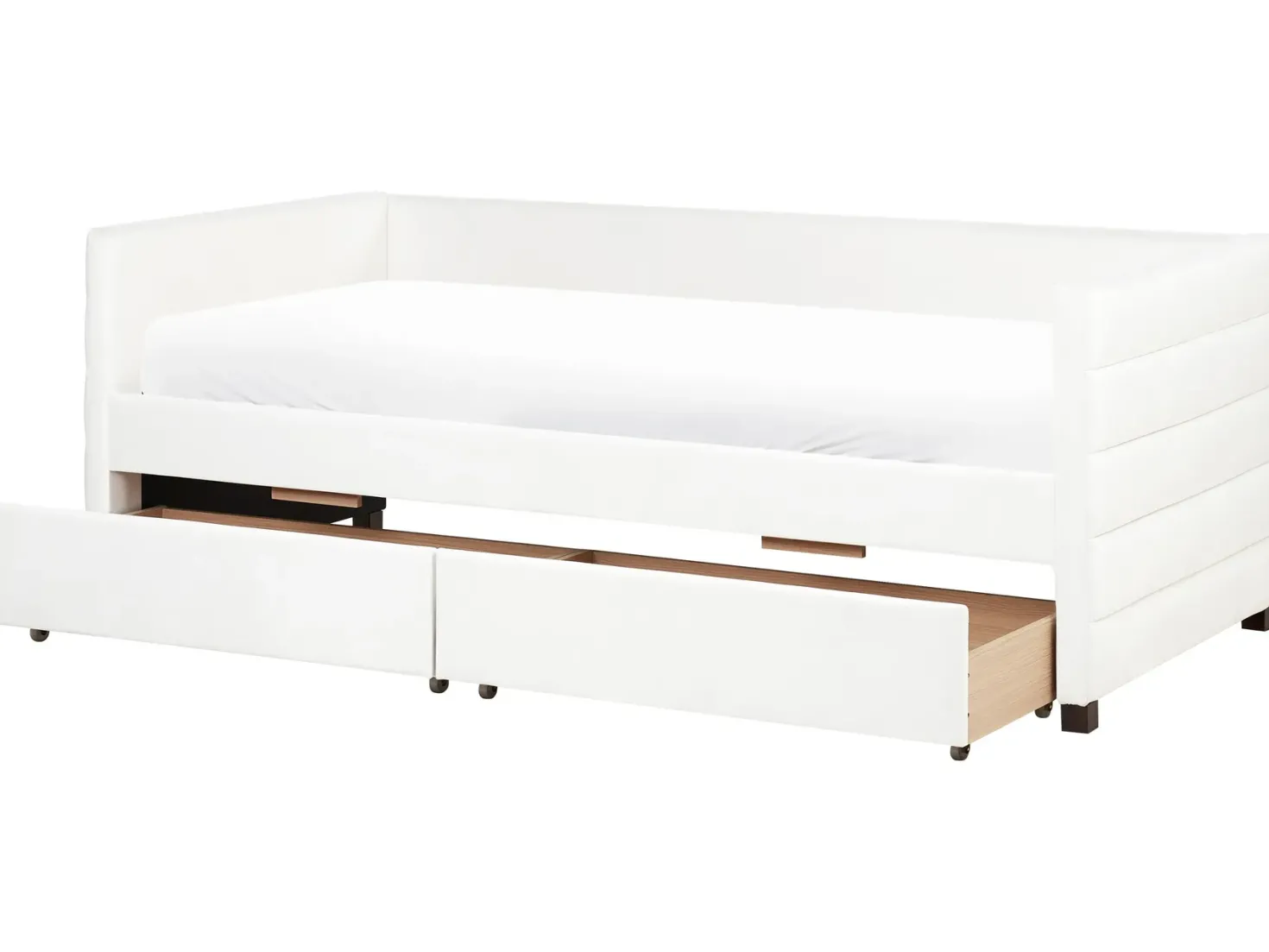 Daybed med opbevaring MARRAY Velour Cremehvid 90 x 200 cm