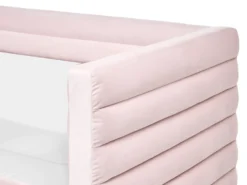 Daybed med opbevaring Velour MEUDON 90 x 200 cm Pastellrosa