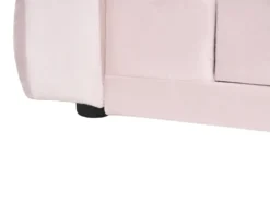 Daybed med opbevaring Velour MEUDON 90 x 200 cm Pastellrosa