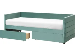 Daybed med opbevaring Velour MARRAY 90 x 200 cm Mintgrøn