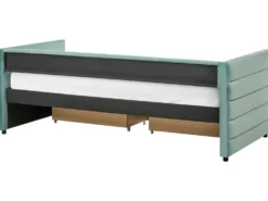 Daybed med opbevaring Velour MARRAY 90 x 200 cm Mintgrøn