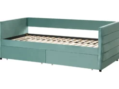 Daybed med opbevaring Velour MARRAY 90 x 200 cm Mintgrøn