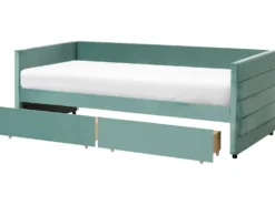 Daybed med opbevaring Velour MARRAY 90 x 200 cm Mintgrøn