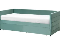 Daybed med opbevaring Velour MARRAY 90 x 200 cm Mintgrøn
