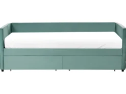 Daybed med opbevaring Velour MARRAY 90 x 200 cm Mintgrøn