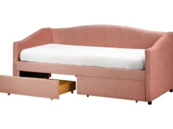 Daybed med opbevaring VITTEL 90 x 200 cm Lyserød