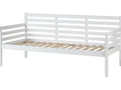 Daybed Træ THEZA 90 x 200 cm Hvid