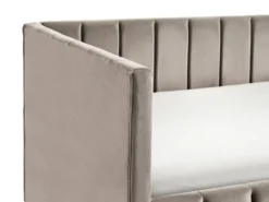 Daybed Velour LISIEUX 90 x 200 cm Brungrå