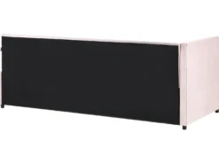 Daybed Velour LISIEUX 90 x 200 cm Pastellrosa