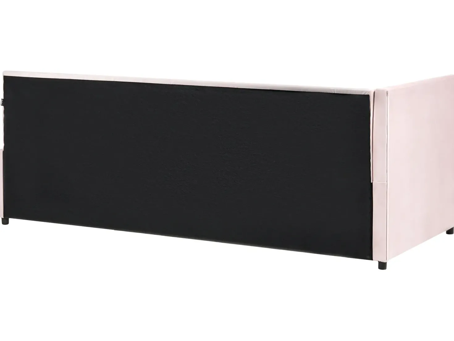 Daybed Velour LISIEUX 90 x 200 cm Pastellrosa
