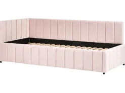 Daybed Velour LISIEUX 90 x 200 cm Pastellrosa