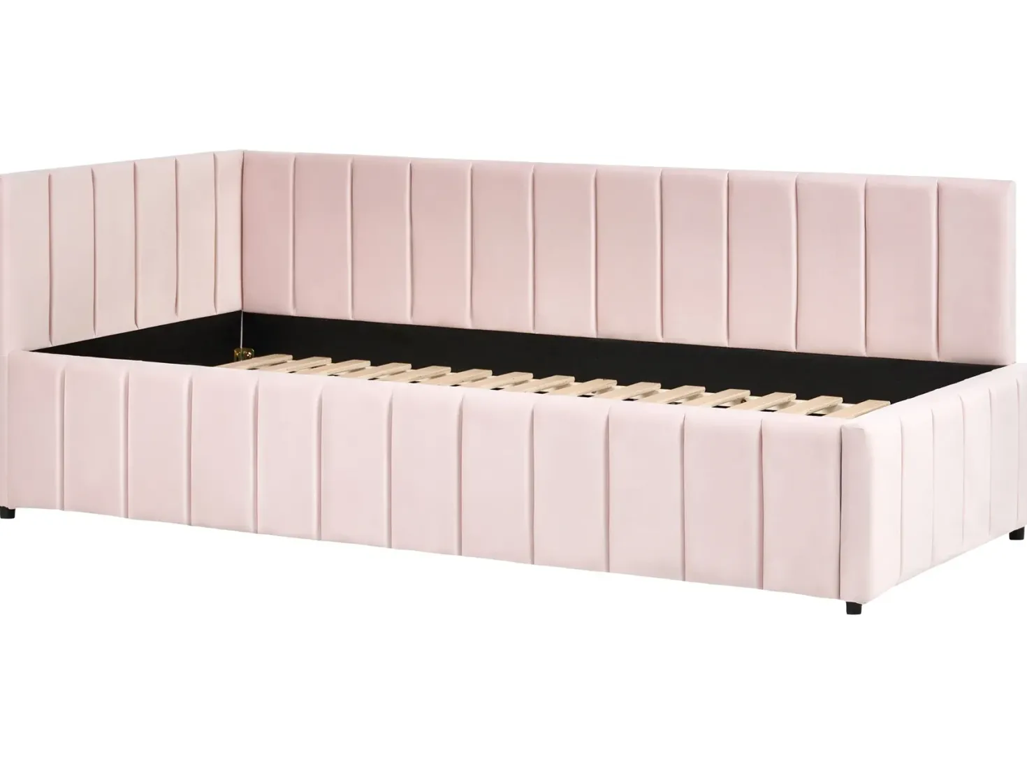 Daybed Velour LISIEUX 90 x 200 cm Pastellrosa