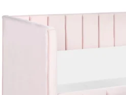 Daybed Velour LISIEUX 90 x 200 cm Pastellrosa