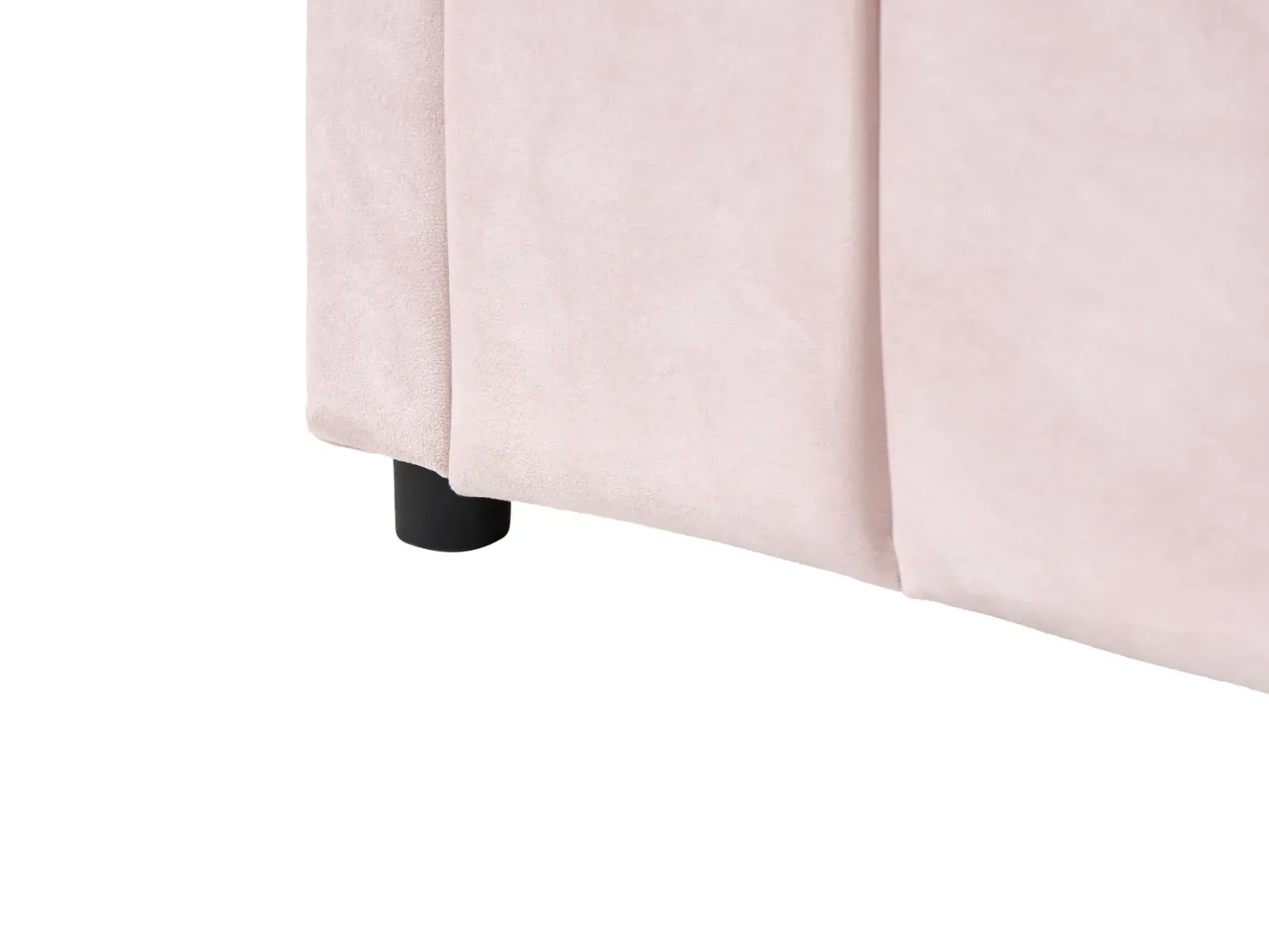 Daybed Velour LISIEUX 90 x 200 cm Pastellrosa