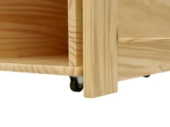 Daybed med opbevaring Fyretræ ROYVILLE 90 x 200 cm Lysebrun