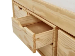 Daybed med opbevaring Fyretræ ROYVILLE 90 x 200 cm Lysebrun