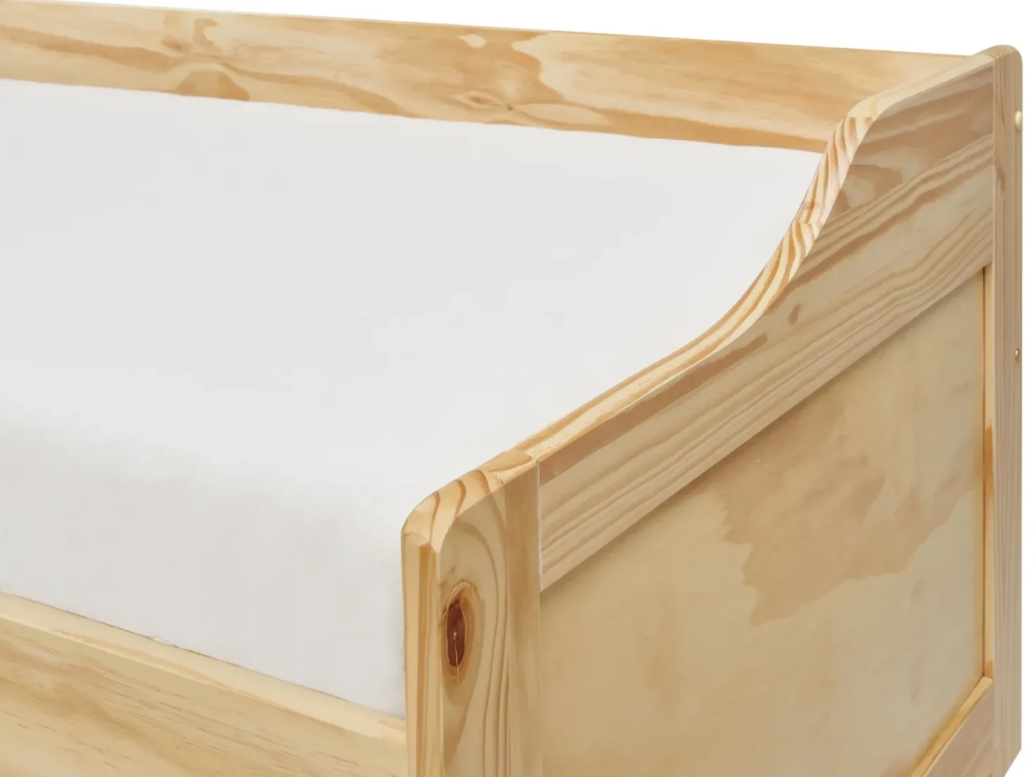 Daybed med opbevaring Fyretræ ROYVILLE 90 x 200 cm Lysebrun