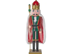 Dekorativ figur HALLSJON Nøddeknækker 50 cm Rood/groen