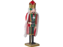 Dekorativ figur HALLSJON Nøddeknækker 50 cm Rood/groen