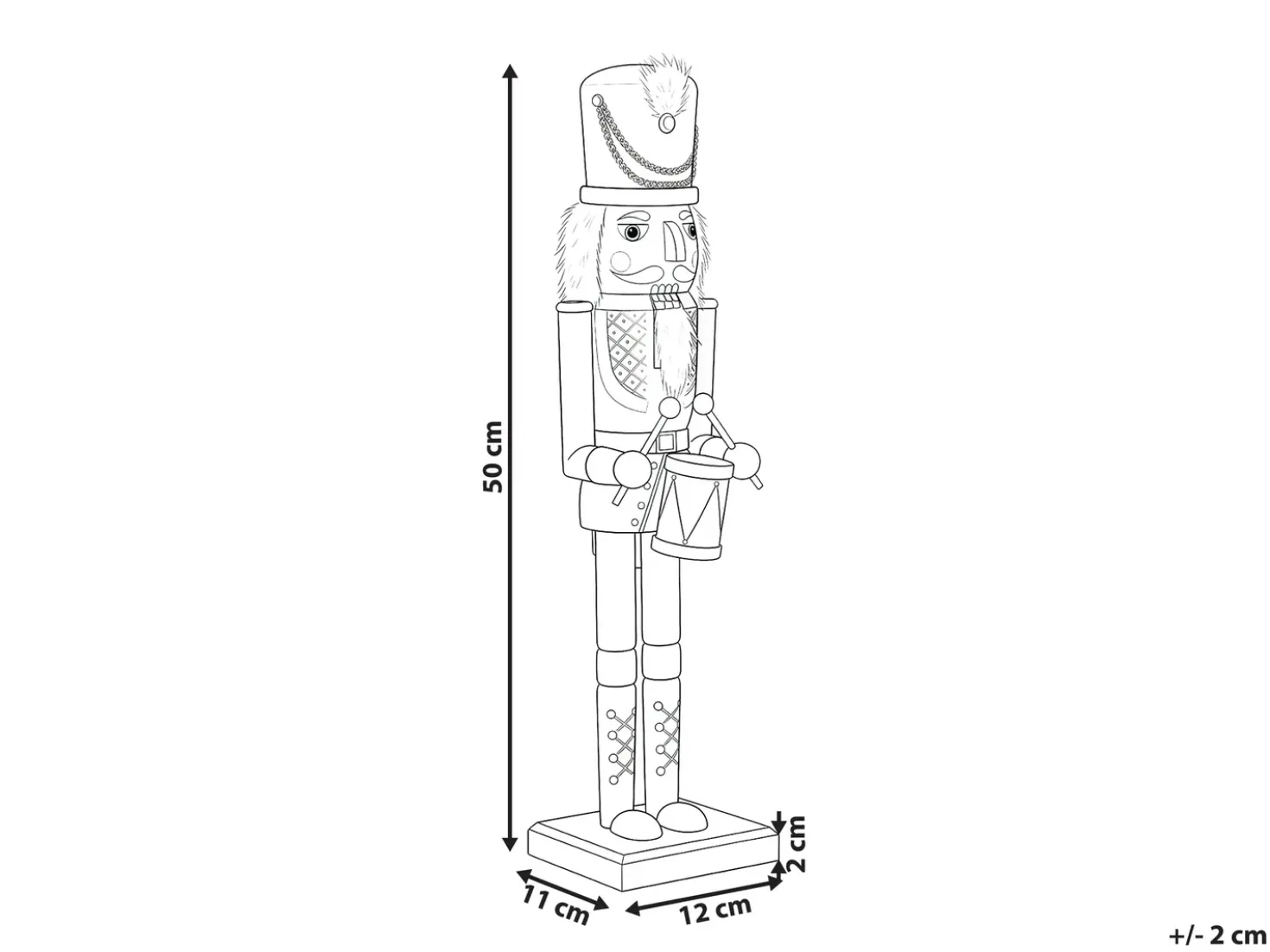 Dekorativ figur HOGSJON Nøddeknækker 50 cm Rød