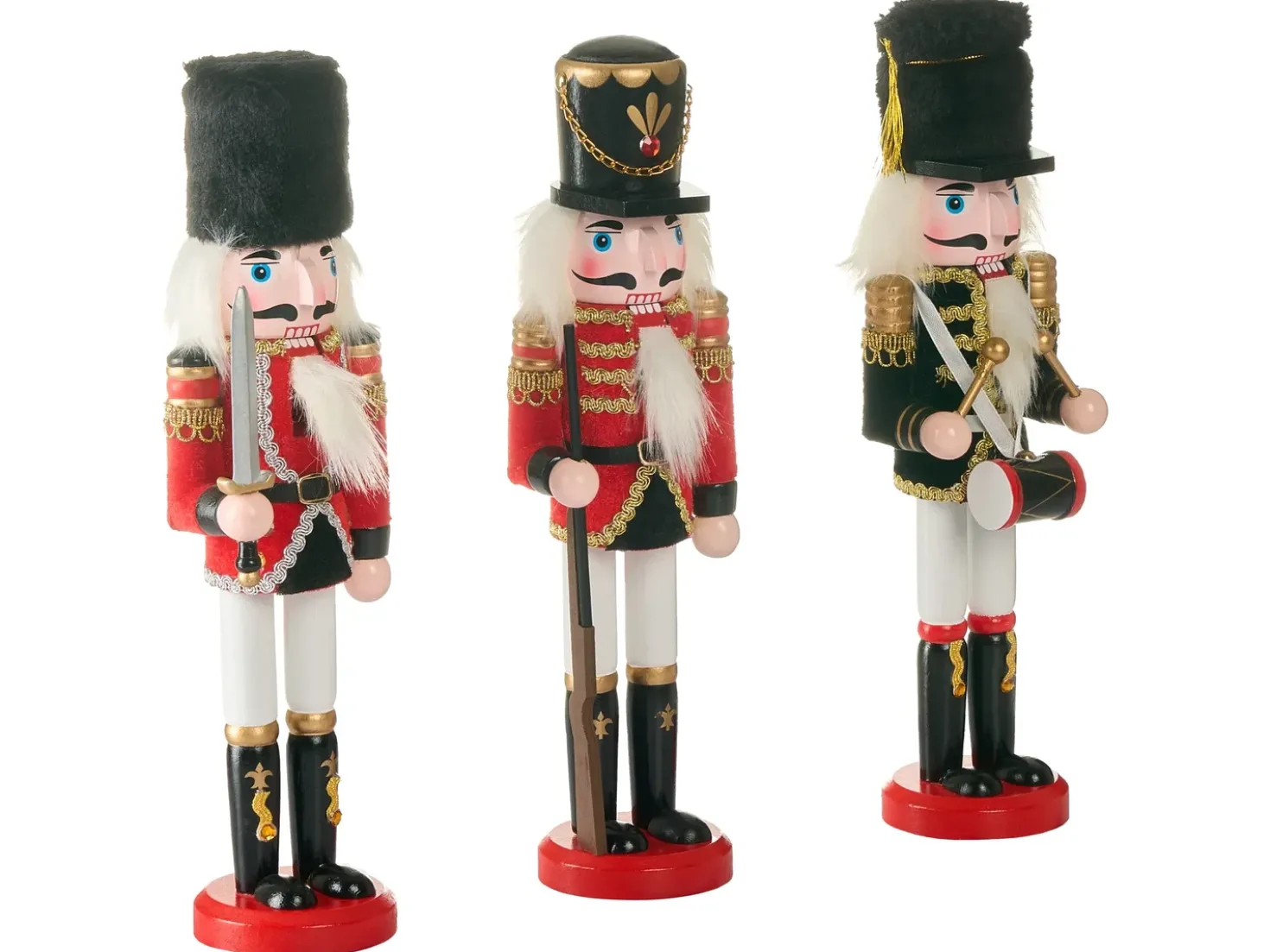 Dekorativ figur LAGAN Nøddeknækker 30 cm Rød