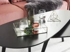Dekorativ bakke GRENOBLE Glas Sølv