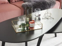 Dekorativ bakke GRENOBLE Glas Guld