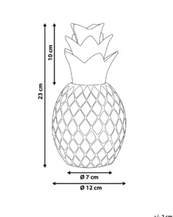 Dekorativ figur Ananas TYANA Keramik Hvid