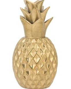 Dekorativ figur Ananas TYANA Keramik Guld