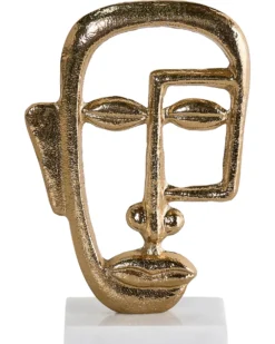 Dekorativ figur Ansigt MOSKO Metal Guld