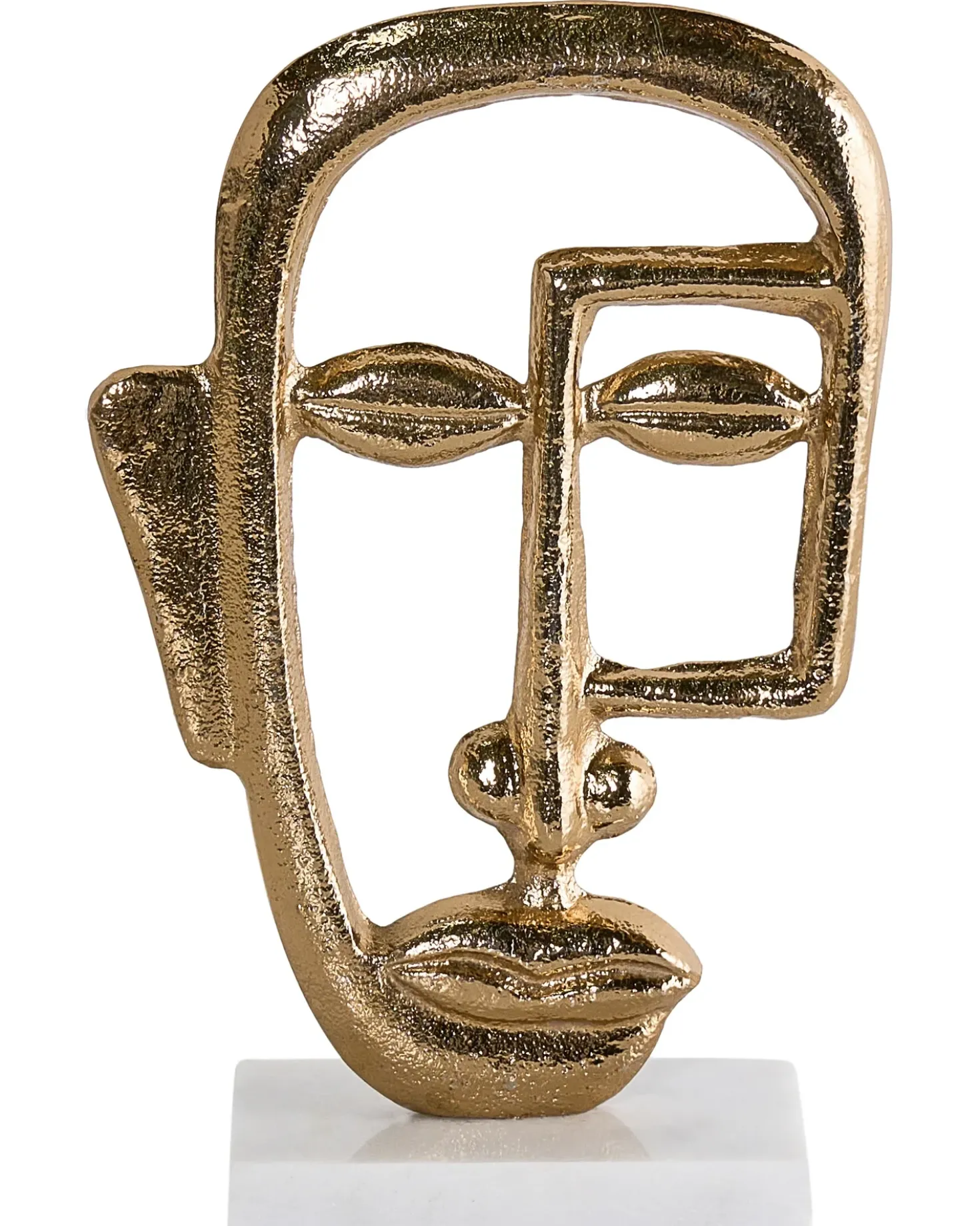 Dekorativ figur Ansigt MOSKO Metal Guld