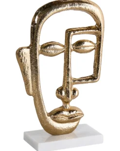 Dekorativ figur Ansigt MOSKO Metal Guld