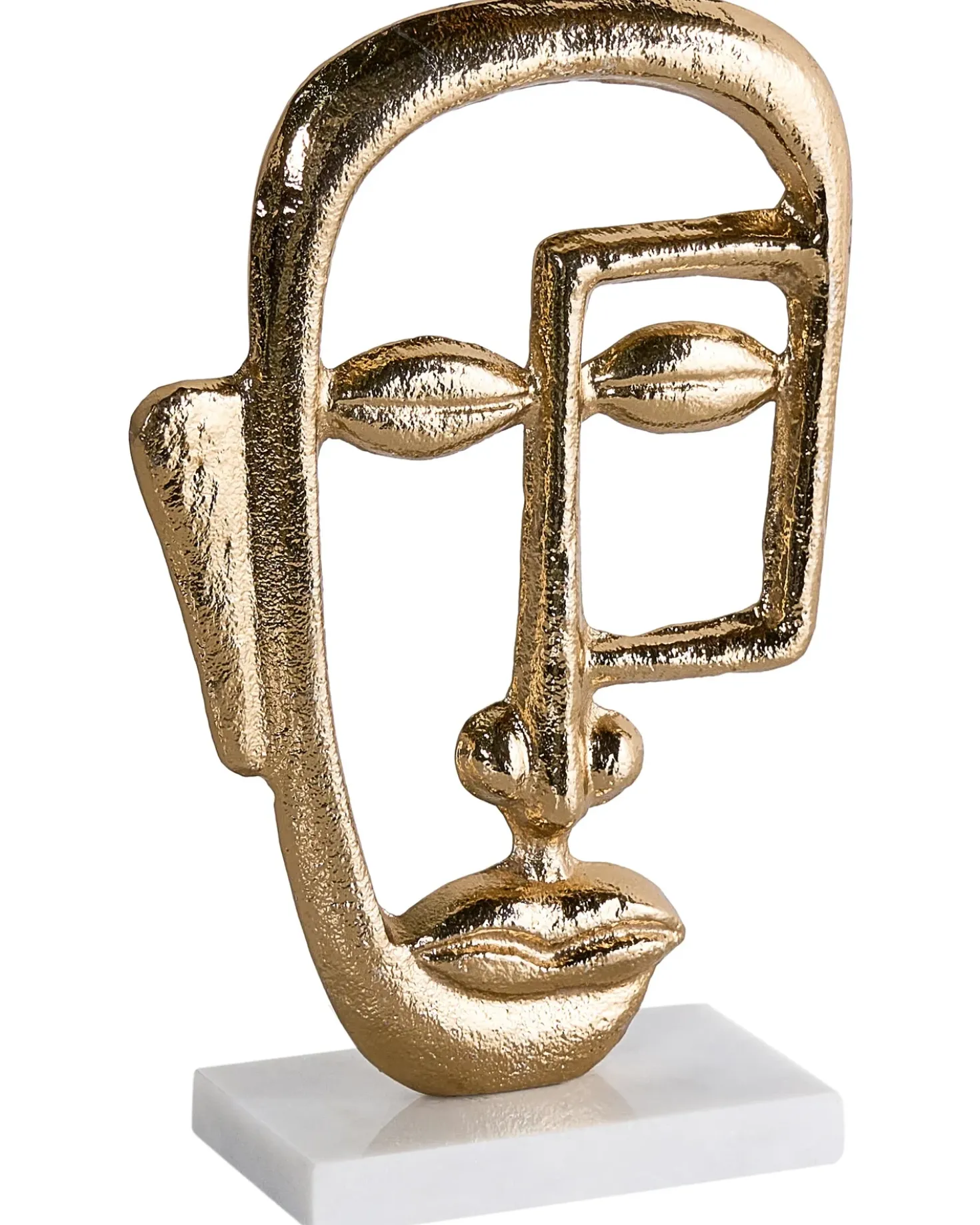 Dekorativ figur Ansigt MOSKO Metal Guld