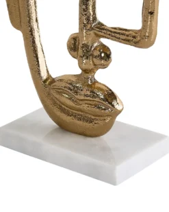 Dekorativ figur Ansigt MOSKO Metal Guld