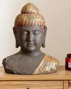 Dekorativ figur Buddha CARUM Keramik Sort