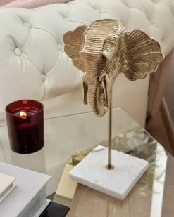Dekorativ figur Elefant KASO Metal Guld